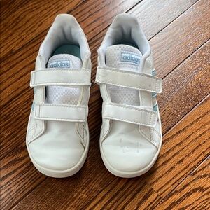 Adidas White Sneakers with Velcro Straps